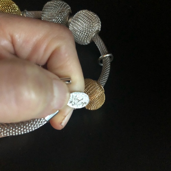 Erica Zap Design silver/gold 17” mesh ball choker - Picture 3 of 4